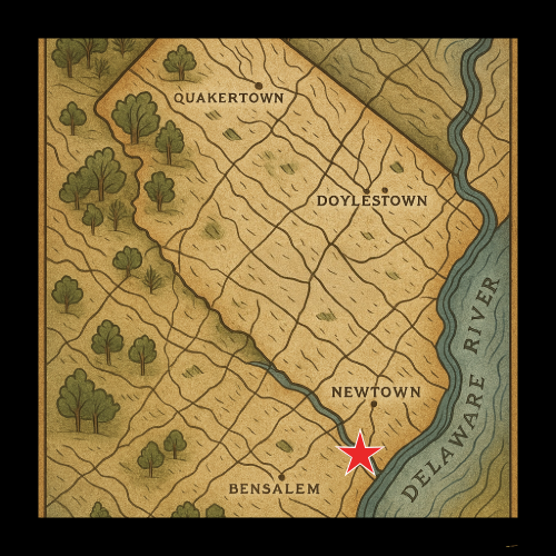 Map of Bucks County, Pennsylvania